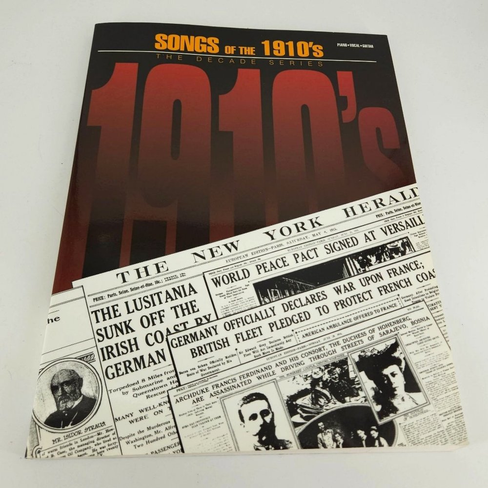 Songs of the 1910s Decade Series Piano Guitar Vocals Sheet Music Book 1994